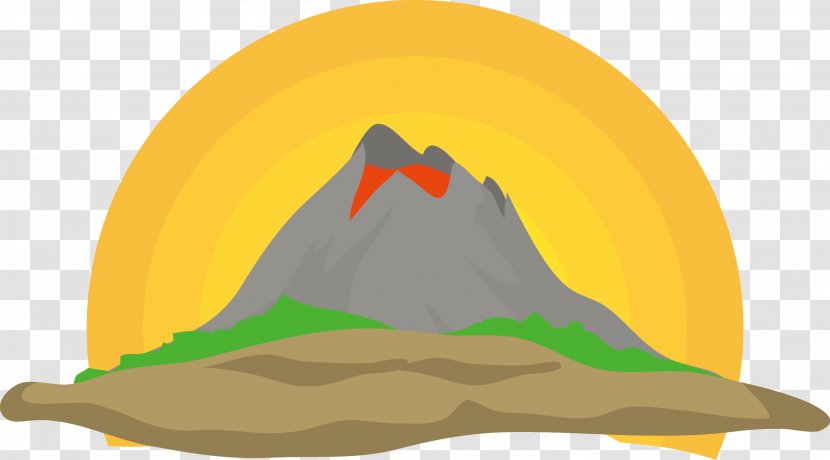 Euclidean Vector Volcano Clip Art - Volcanic Cone - Simple Hand-painted Transparent PNG