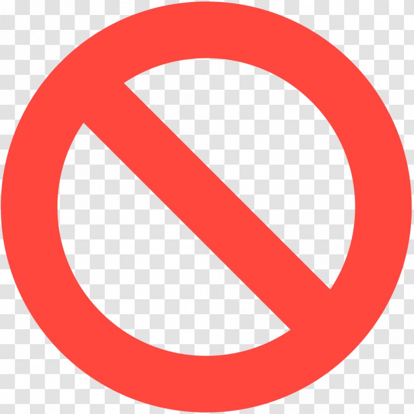 Traffic Sign No Symbol Emoji Warning - Signage - Prohibited Transparent PNG