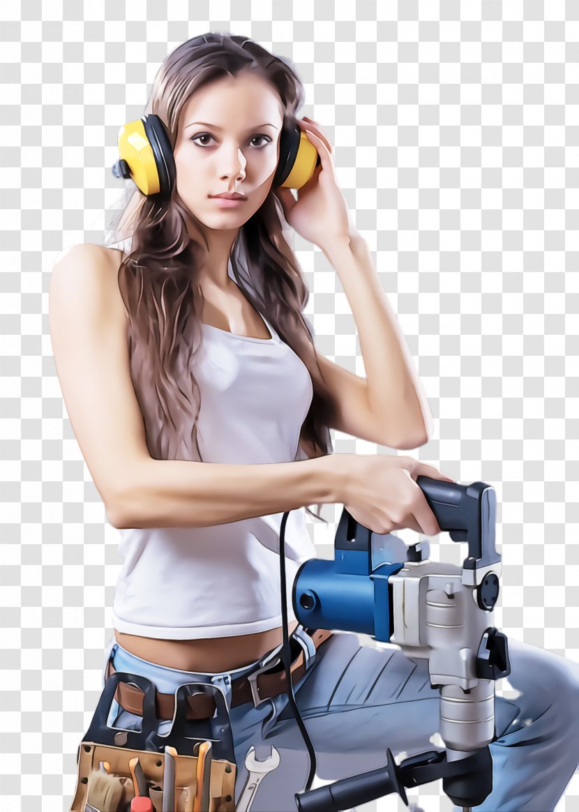 Arm Camera Operator Audio Equipment Hand Neck - Hearing Headphones Transparent PNG