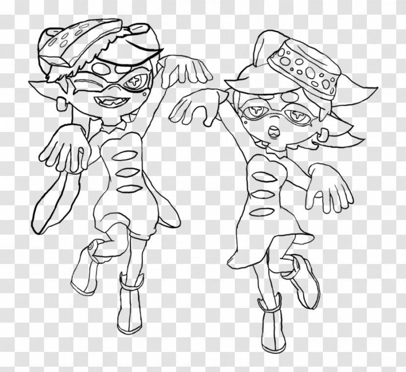 Splatoon 2 Coloring Book Video Game Drawing - Line Art - Enjoy The Expression Transparent PNG