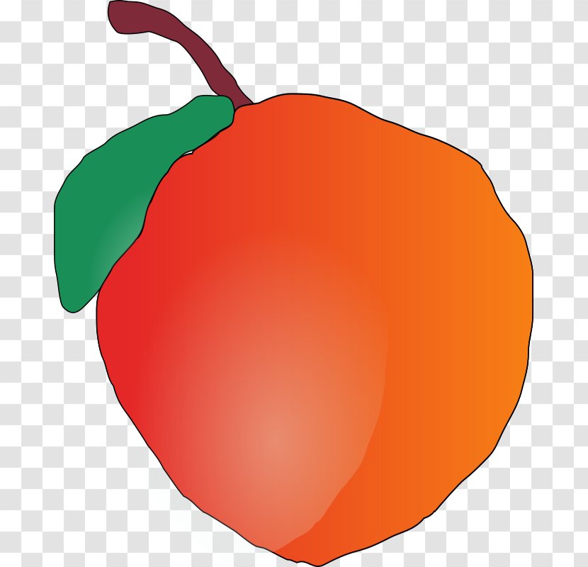 Apple Clip Art - Peach Transparent PNG