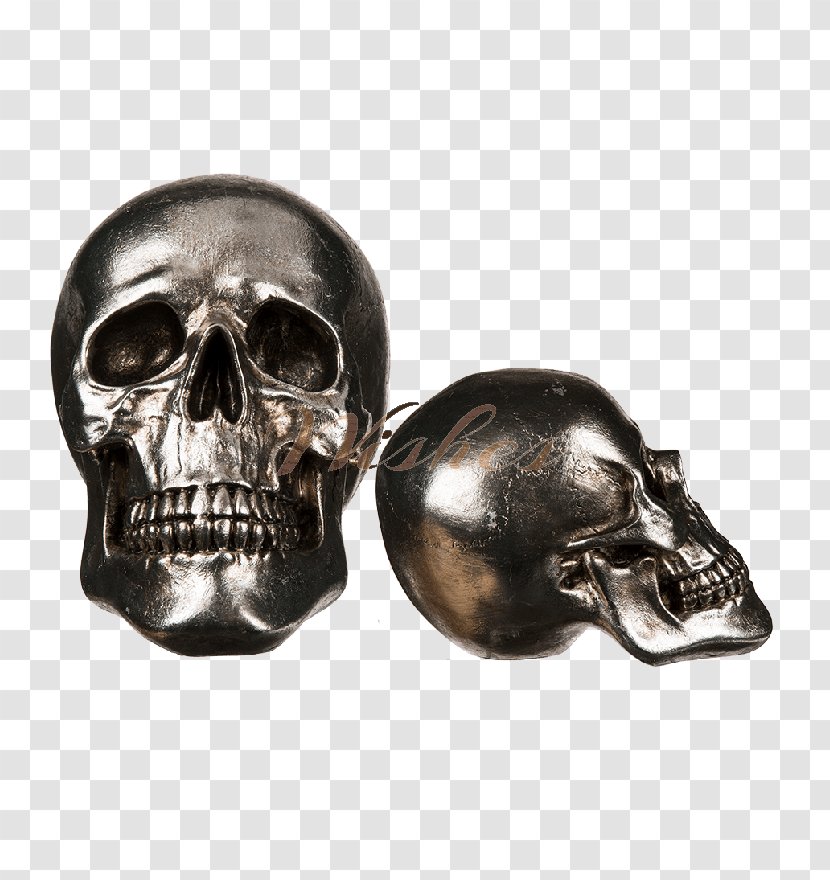 Human Skull Symbolism Totenkopf Skeleton Calavera - Bone - Gold Beads Transparent PNG