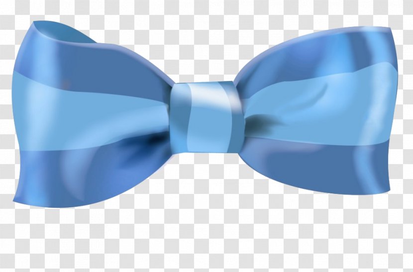 Blue Shoelace Knot Bow Tie - Ribbon Transparent PNG