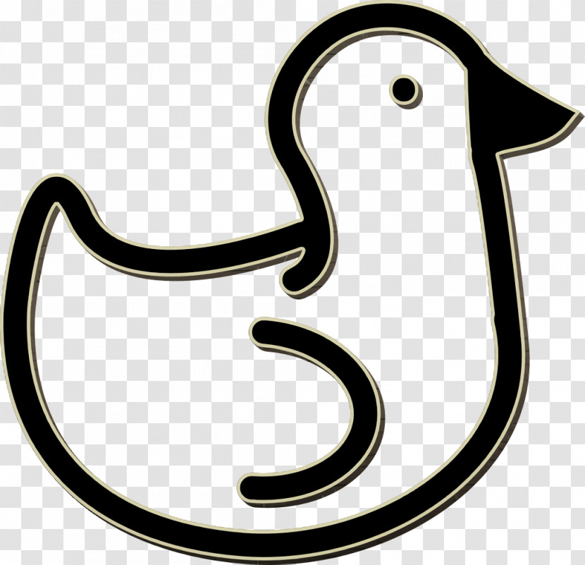 Duck Side View Outline Icon Baby Pack 1 Icon Duck Icon Transparent PNG