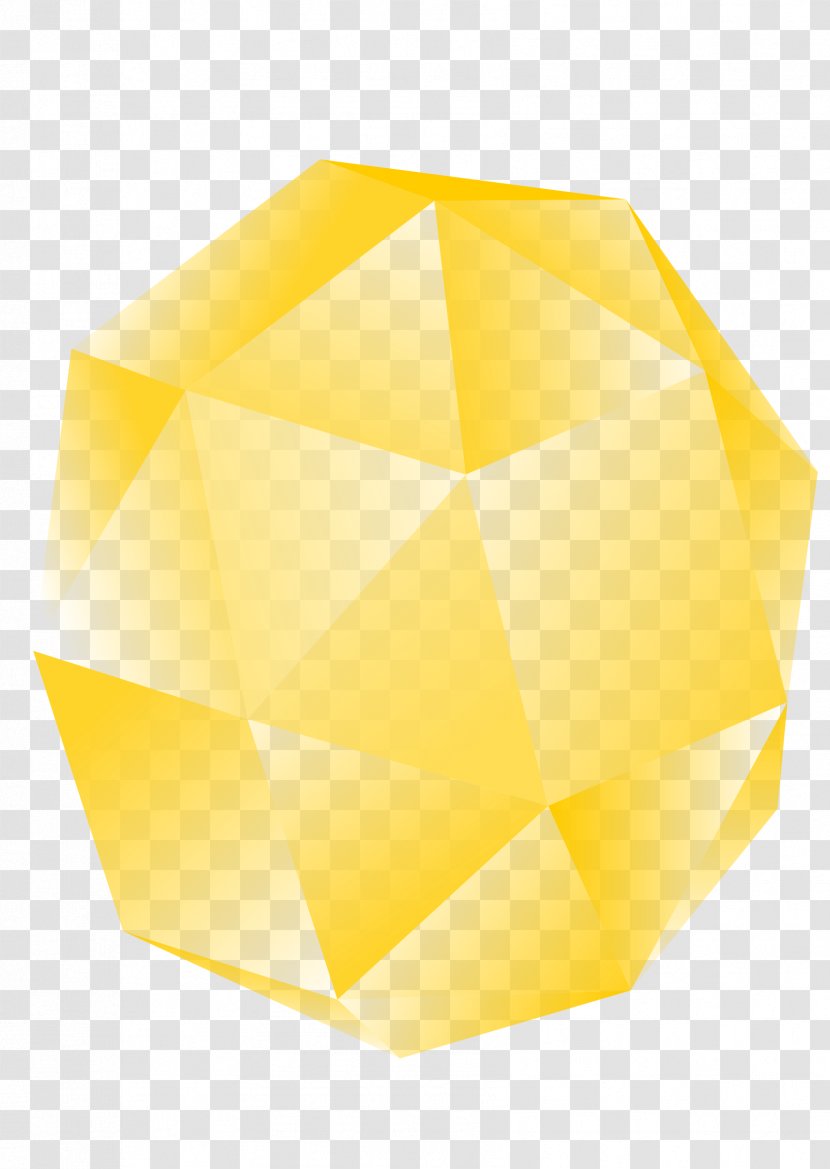 Gemstone Diamond Clip Art - Yellow - Designer Transparent PNG