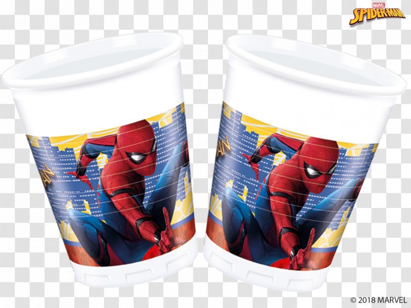 Spider-Man Party Disposable Cups Birthday - Watercolor - Spiderman Transparent PNG