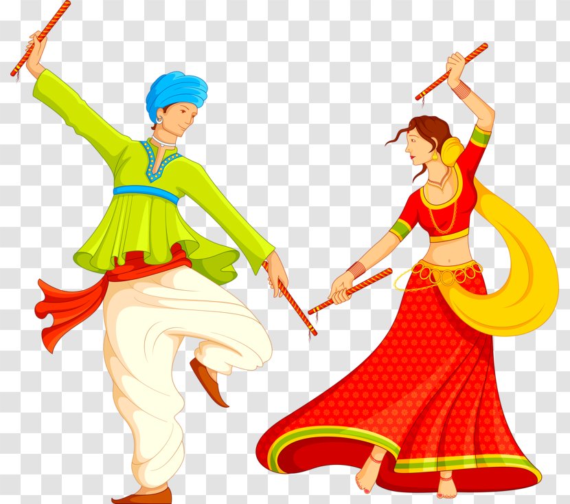 Dandiya Raas Dance Garba Clip Art - Folk - Festival Transparent PNG