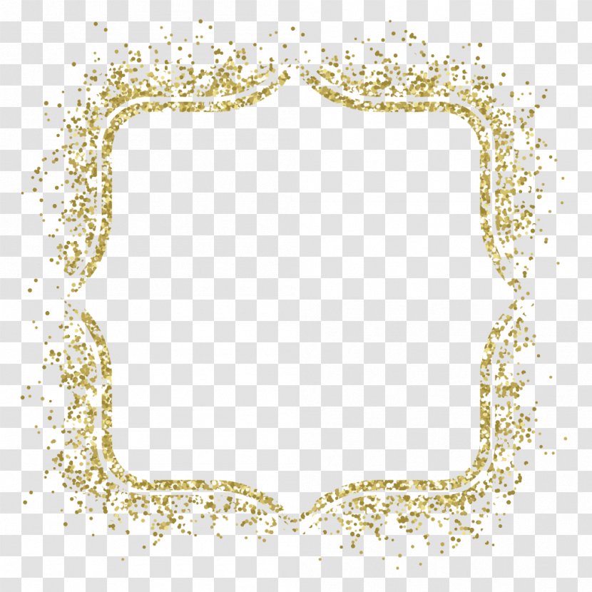 Picture Frame Glitter Gold Clip Art - Vector Material Transparent PNG