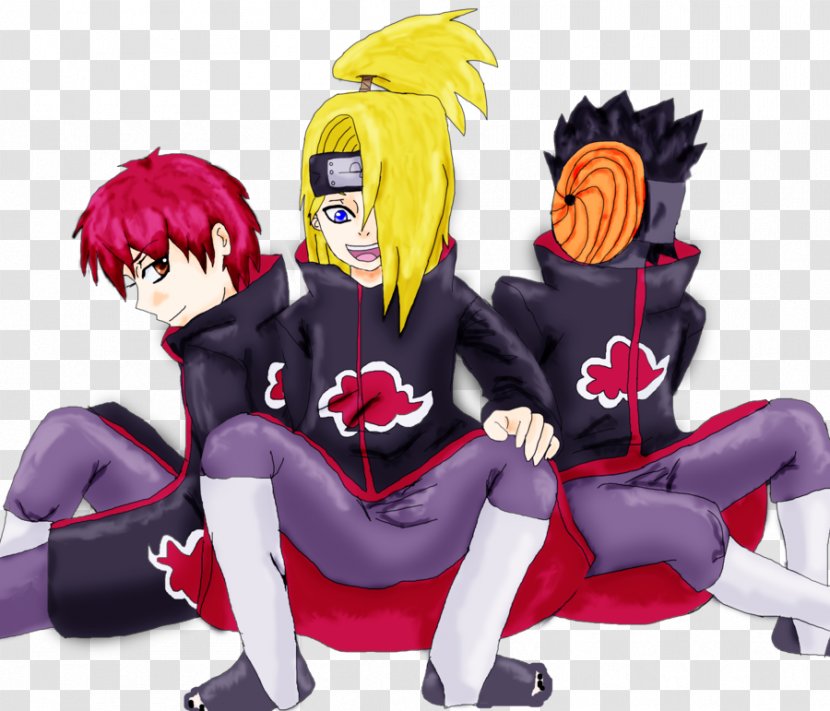 Deidara Sasori Obito Uchiha Itachi Pain - Watercolor - Naruto Transparent PNG