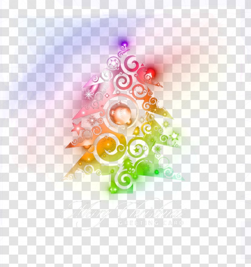 Light Christmas Tree - Text - Colored Decoration Transparent PNG