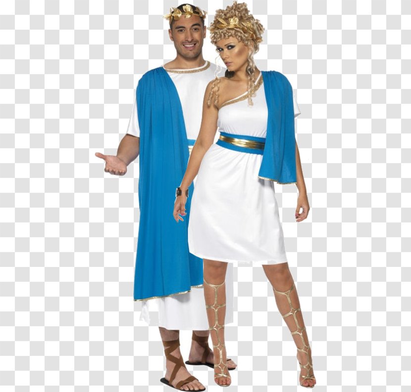Women's Smiffys Roman Beauty Costume Toga Clothing - Sleeve - Long Goddess Dress Transparent PNG