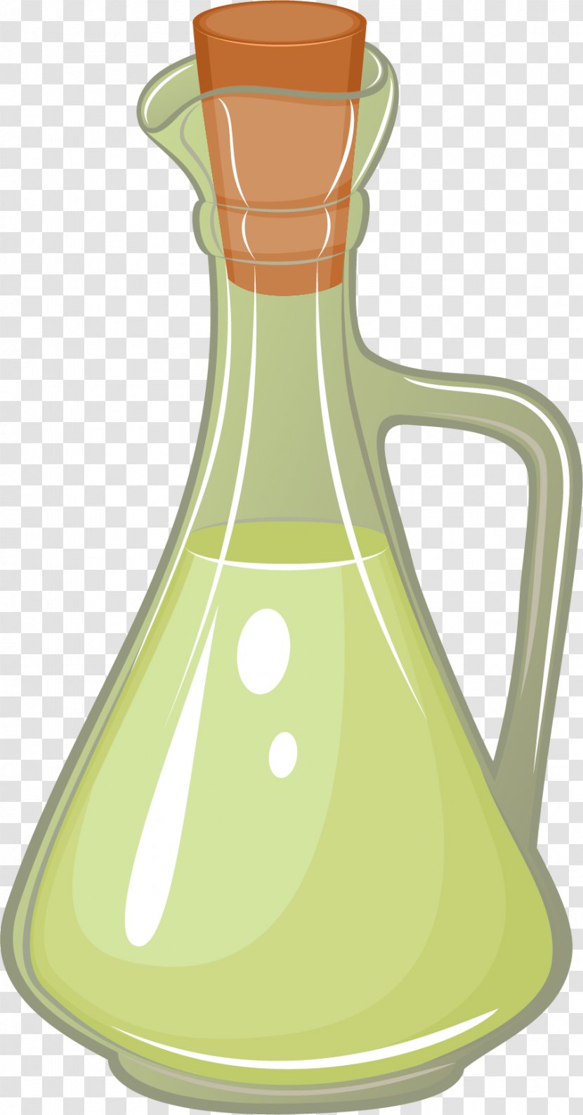 Glass Bottle Olive Oil - Pitcher - Vector Painted Transparent PNG