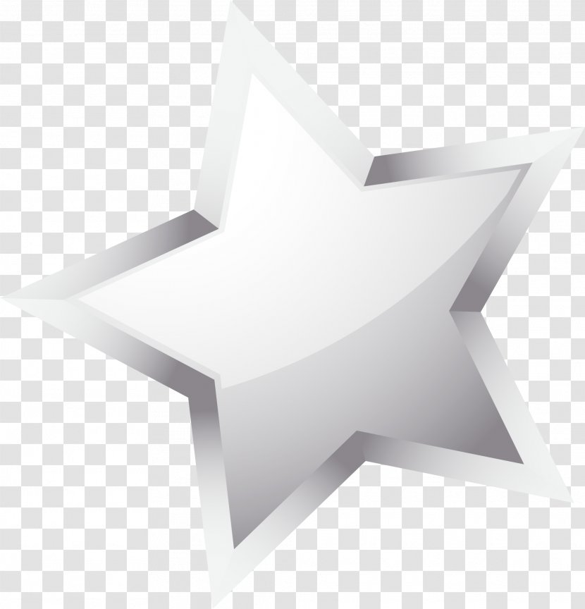 Pentagram Five-pointed Star Silver - Printing - Simple Five Pointed Transparent PNG