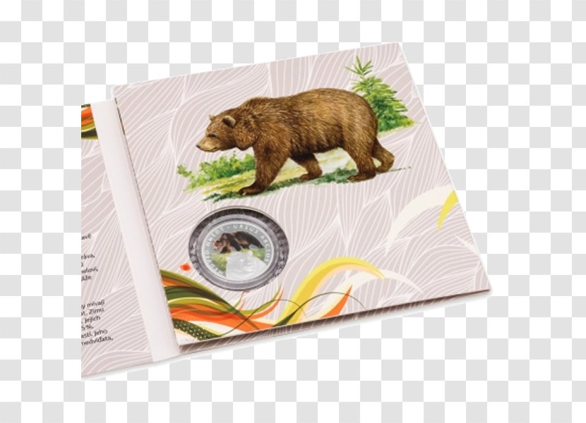Brown Bear Silver Coin Endangered Species - Mint Transparent PNG