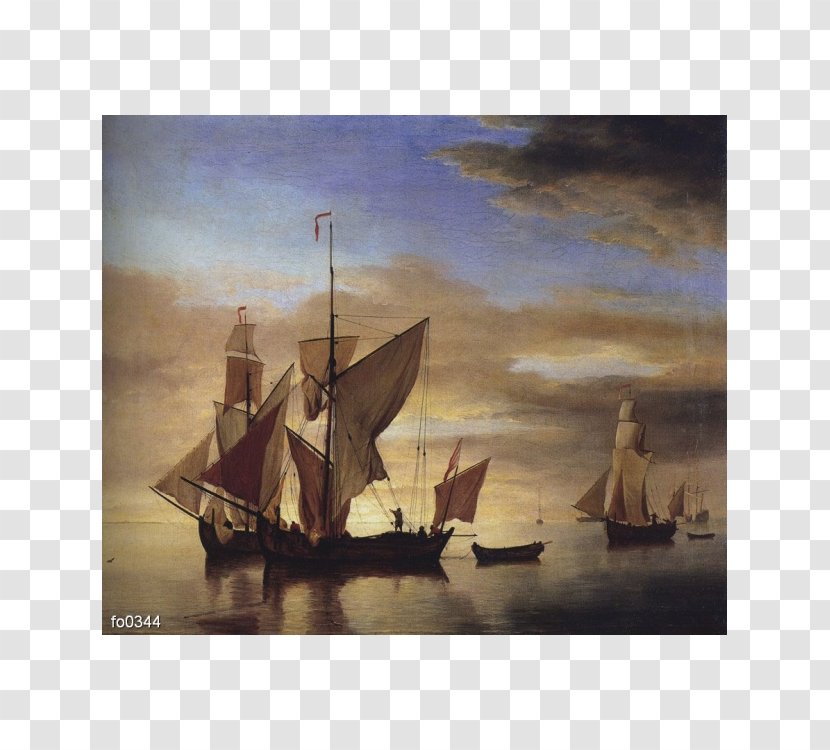 Painting Schooner Ship Of The Line Sailing - Watercolor Transparent PNG