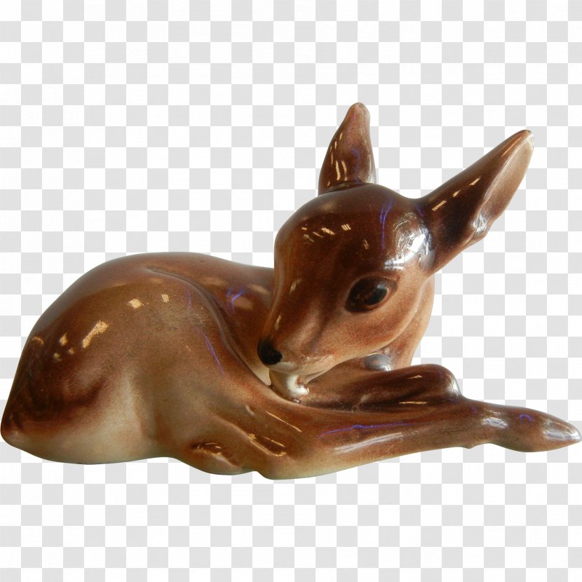 Deer Porcelain Figurine Ceramic Pottery - Angel Baby Transparent PNG