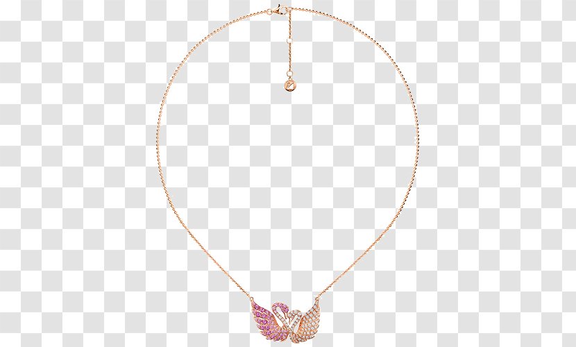 Swarovski AG Jewellery Pink Cygnini Earring - Cartoon - Jewelery Swan Necklace Transparent PNG