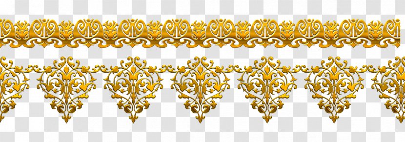 Gold Flower Floral Design - Text - Vector Golden Pattern Transparent PNG