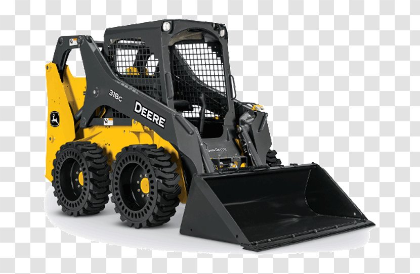 John Deere Skid-steer Loader Tracked Heavy Machinery - Architectural Engineering - Skid Steer Transparent PNG