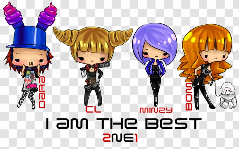 I Am The Best 2ne1 Song Fan Art K Pop Cartoon Of Bigbang Transparent Png