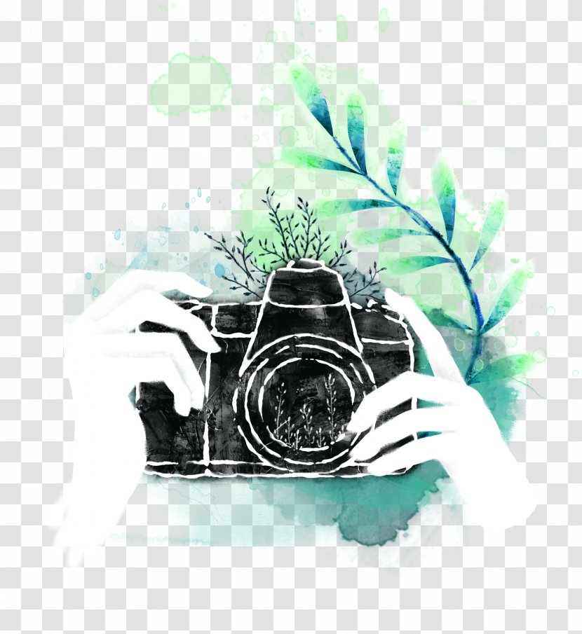 Watercolor Painting Drawing Camera Photography - Hand-painted Cameras Creative Transparent PNG