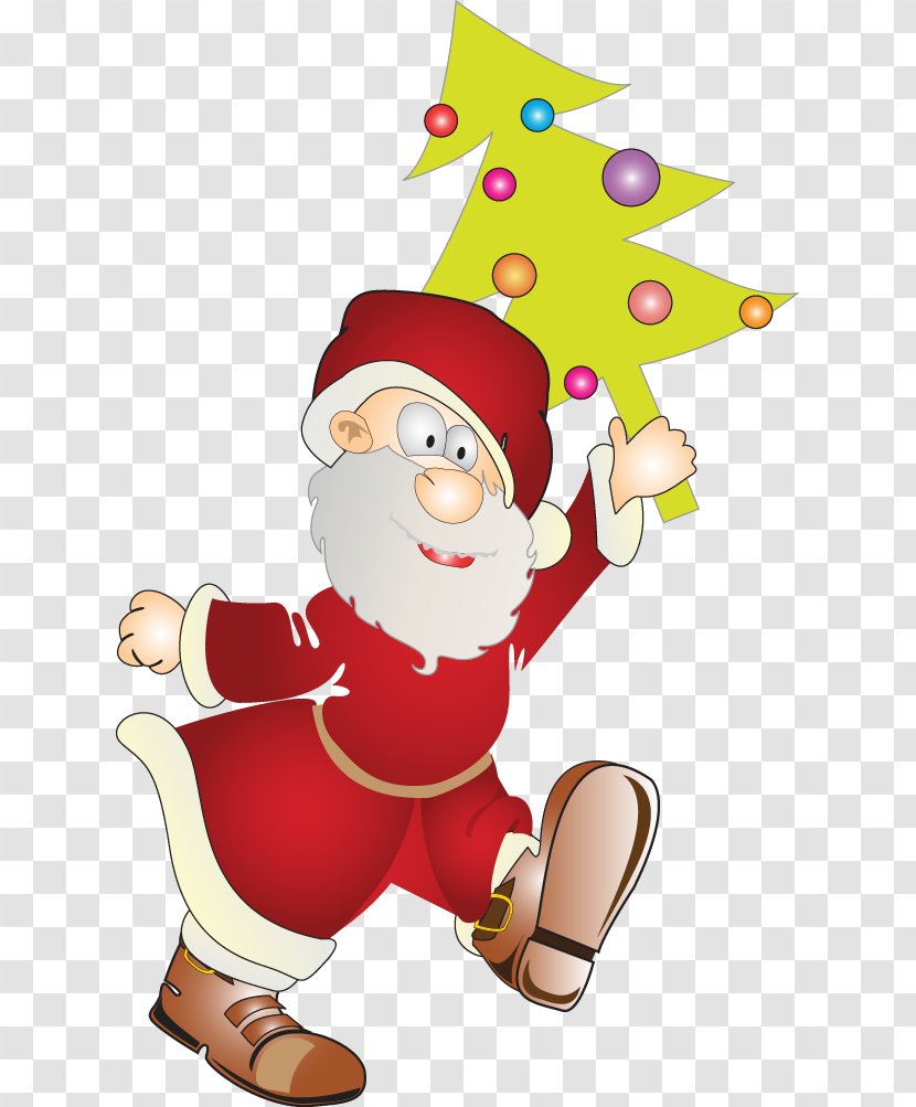 Santa Claus Christmas Ornament Tree - Art - Cute Material Transparent PNG