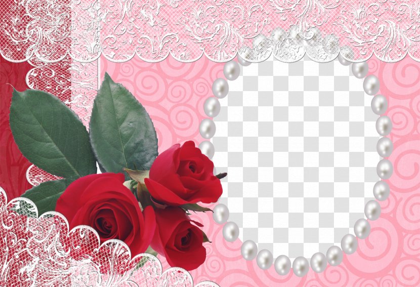 Love Morning Good Wallpaper - Thought - Red Flower Frame Photo Transparent PNG