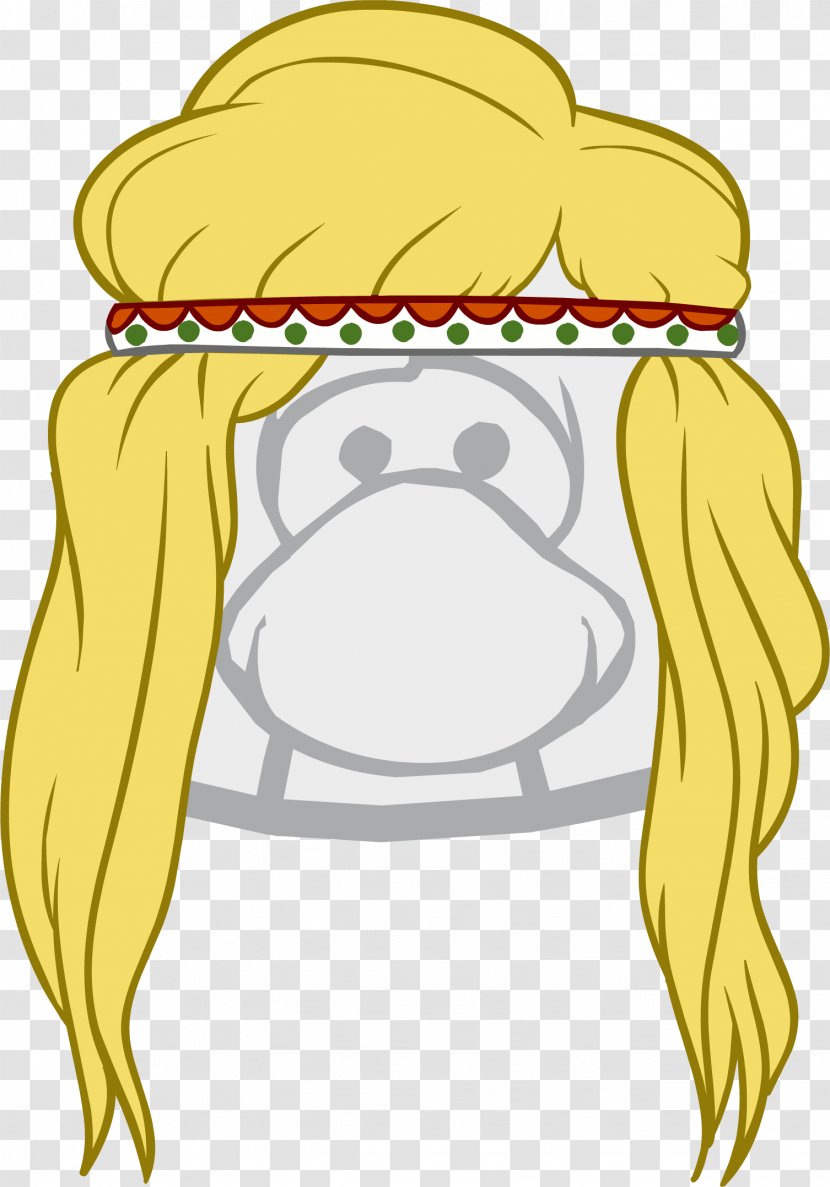 Club Penguin Island Blond Hair - Silhouette - Hippie Transparent PNG