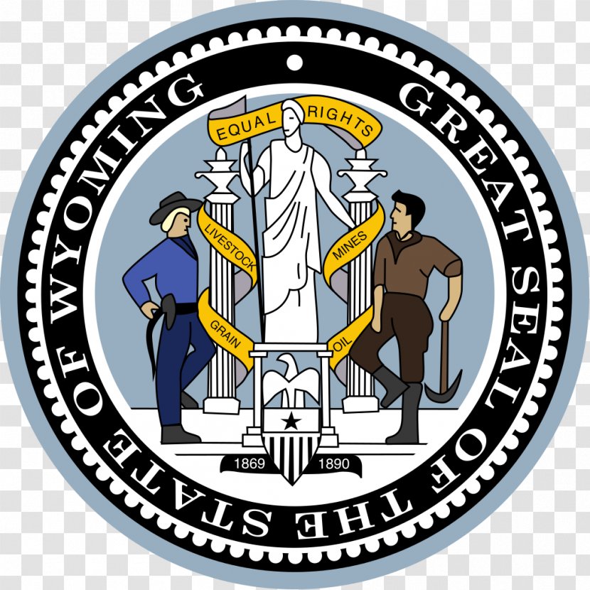 Seal Of Wyoming Flag Great The United States Supreme Court - Us State Transparent PNG