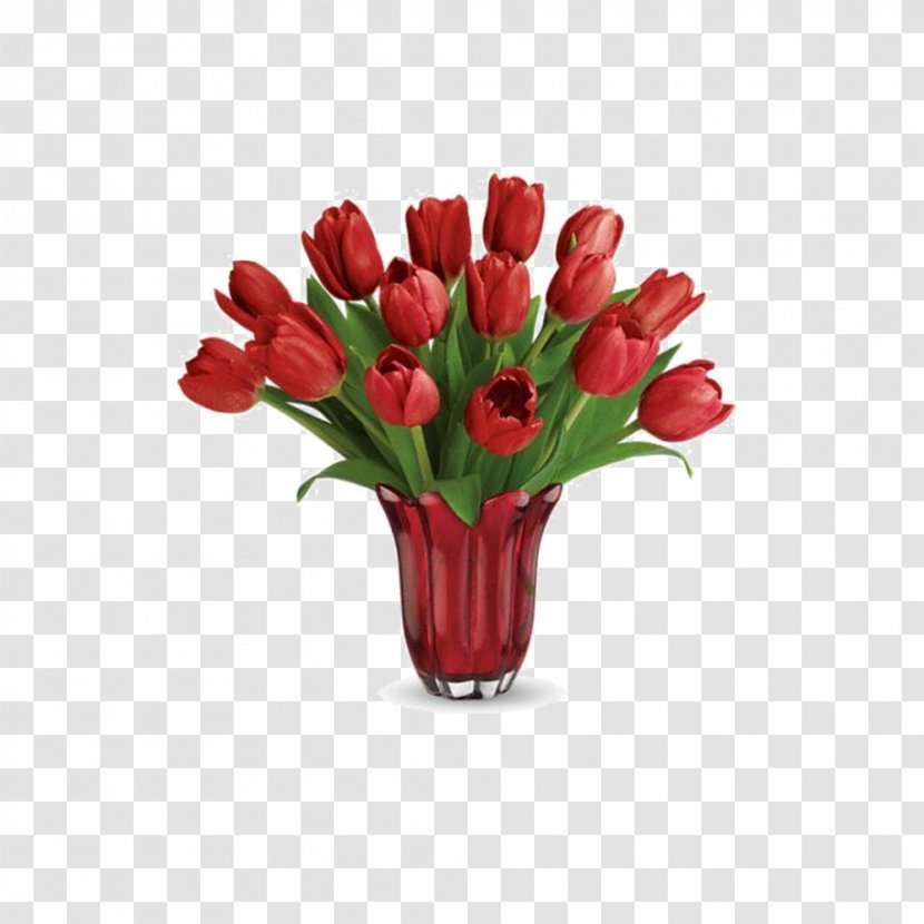 Flower Bouquet Floristry Teleflora Tulip Delivery - Arranging - Red Tulips Transparent PNG