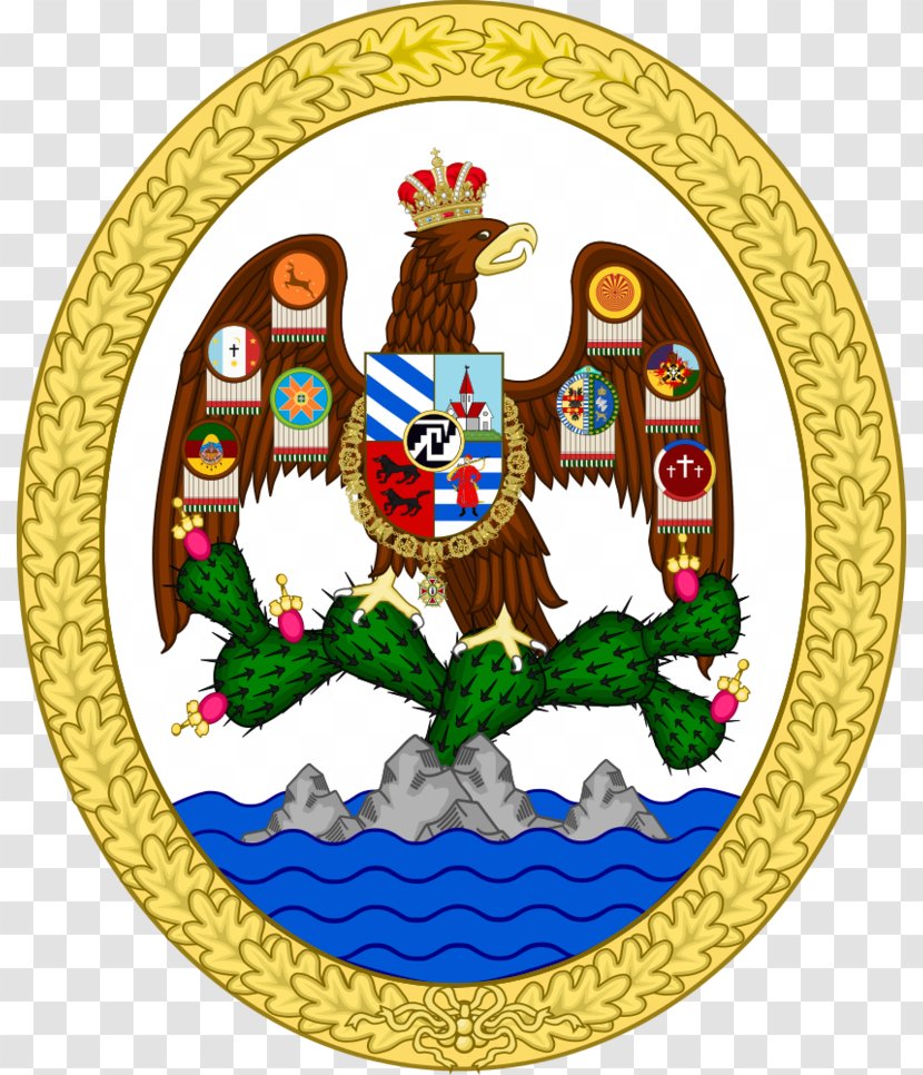 Second Mexican Empire First French Intervention In Mexico Coat Of Arms - Carlota - Our Lady Guadalupe Transparent PNG