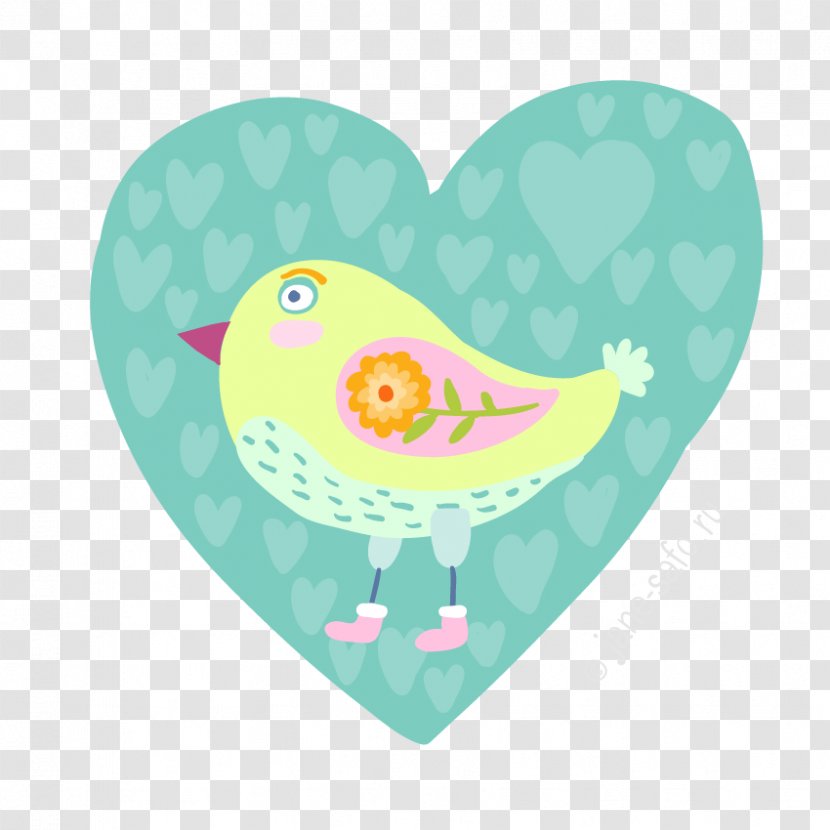 Bird Heart Clip Art - Digital Image Transparent PNG