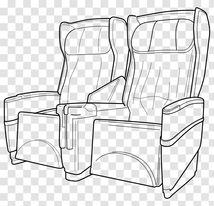 Airplane Airline Seat Clip Art - Area Transparent PNG