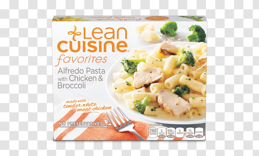 Fettuccine Alfredo Pasta Sesame Chicken Lean Cuisine - Leaf Vegetable Transparent PNG