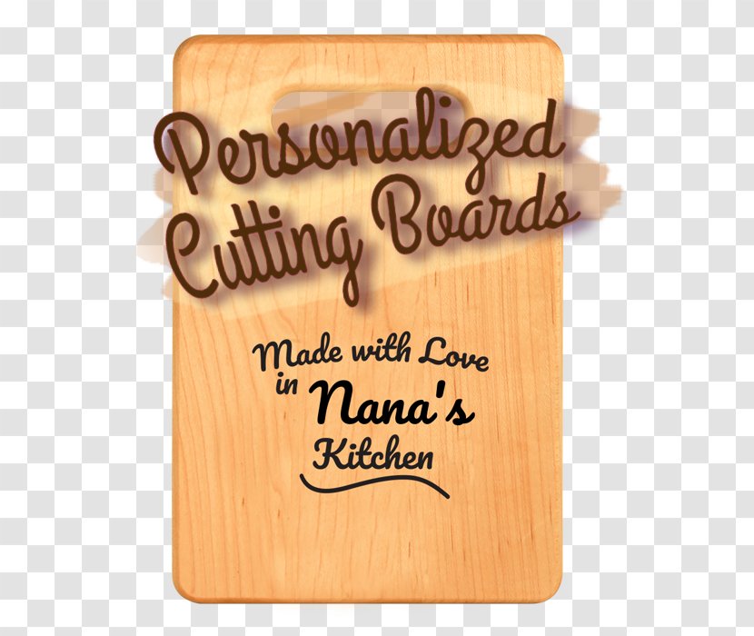Cutting Boards Font - Text - Personalized Chopping Transparent PNG