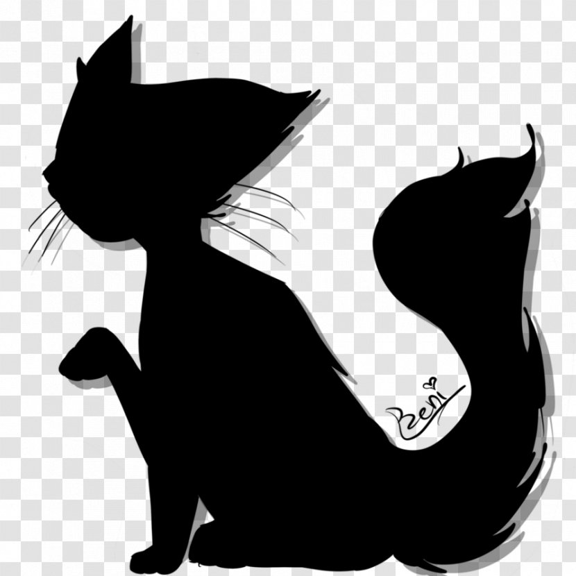 Whiskers Kitten Black Cat Domestic Short-haired - Like Mammal Transparent PNG