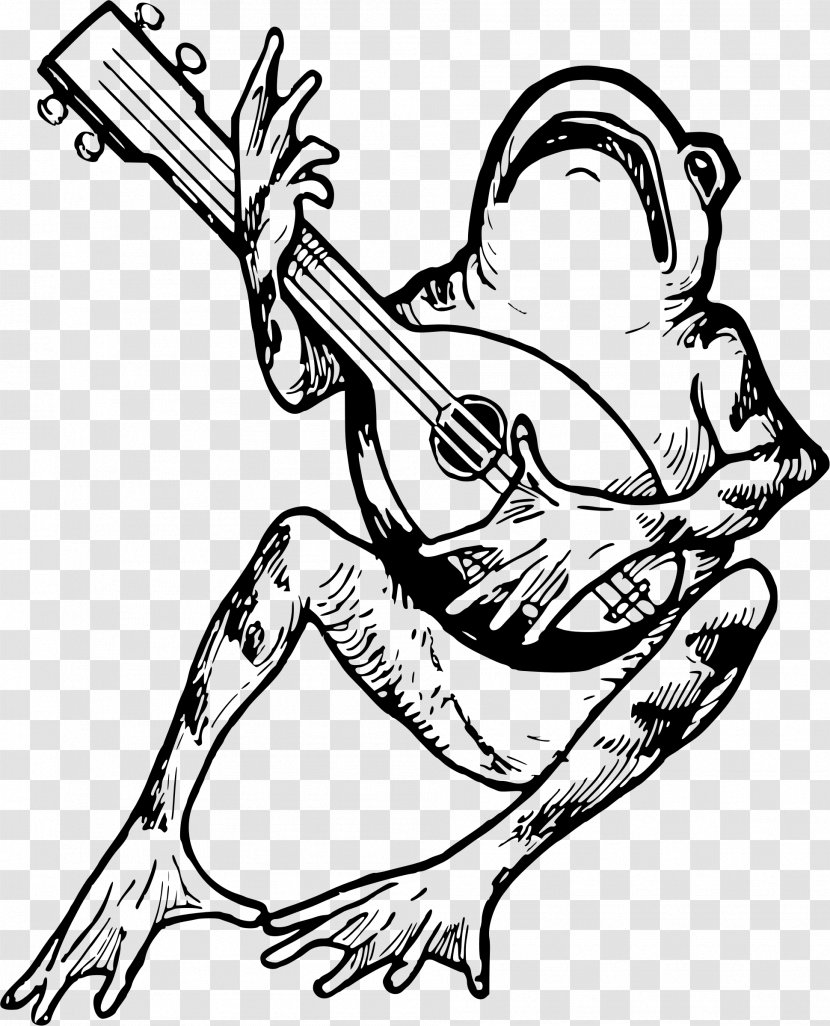 Clip Art Mammal Drawing Illustration Visual Arts - Hand - Guitarist Transparent PNG