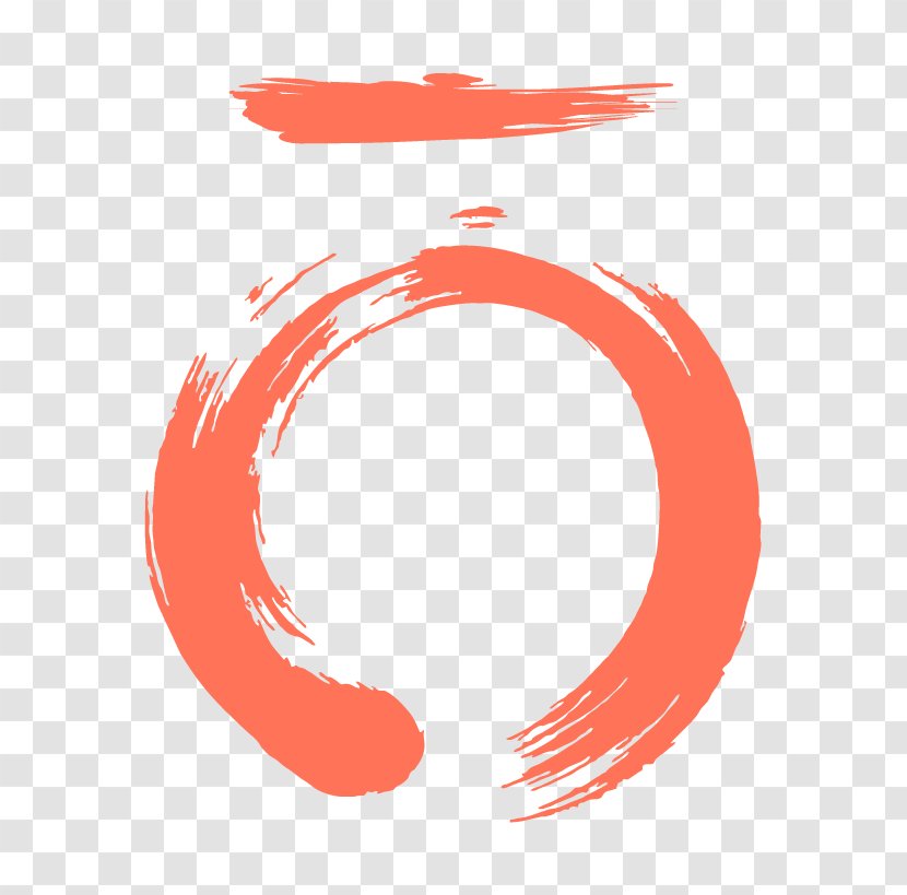 Ensō Hitsuzendō Image Symbol - Orange Transparent PNG