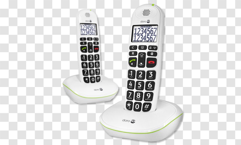 Doro PhoneEasy 100w Digital Enhanced Cordless Telecommunications Telephone Answering Machines - Personas Mayores Transparent PNG
