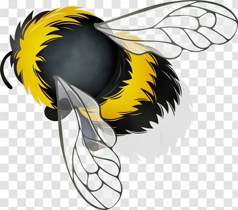 Bee Background - Wet Ink - Pollinator Carpenter Transparent PNG