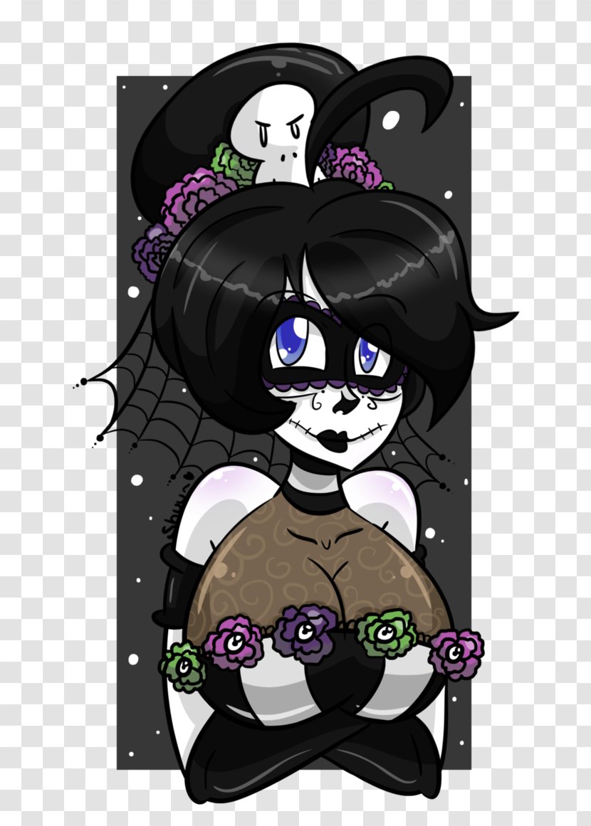 Black Hair Fiction - Legendary Creature - Day Of The Dead Transparent PNG