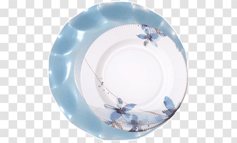 Plate Paper Table Cloth Napkins Disposable - Flores Azules Transparent PNG