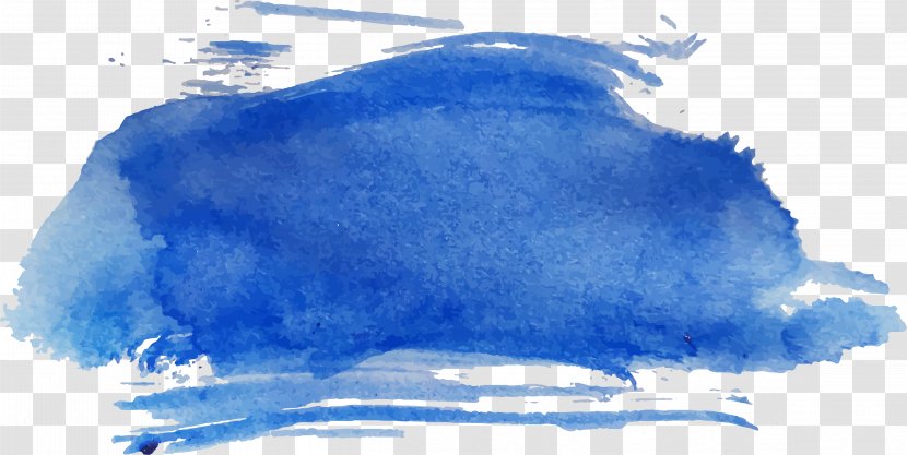 Watercolor Painting Sketch - Brush - Dark Blue Transparent PNG