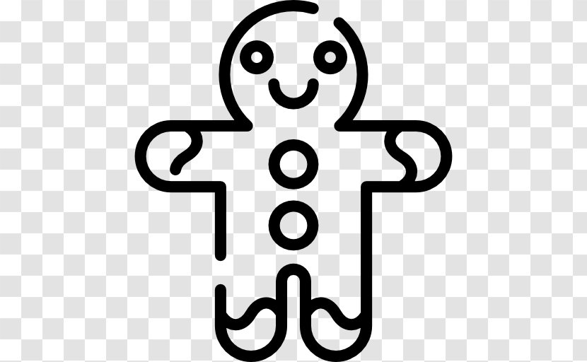 Body Jewellery White Symbol Clip Art - Black And - Gingerbread Man Transparent PNG