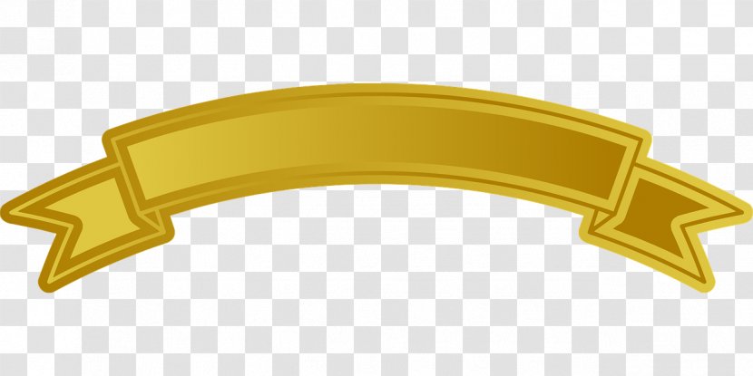Ribbon Clip Art - Gold Transparent PNG