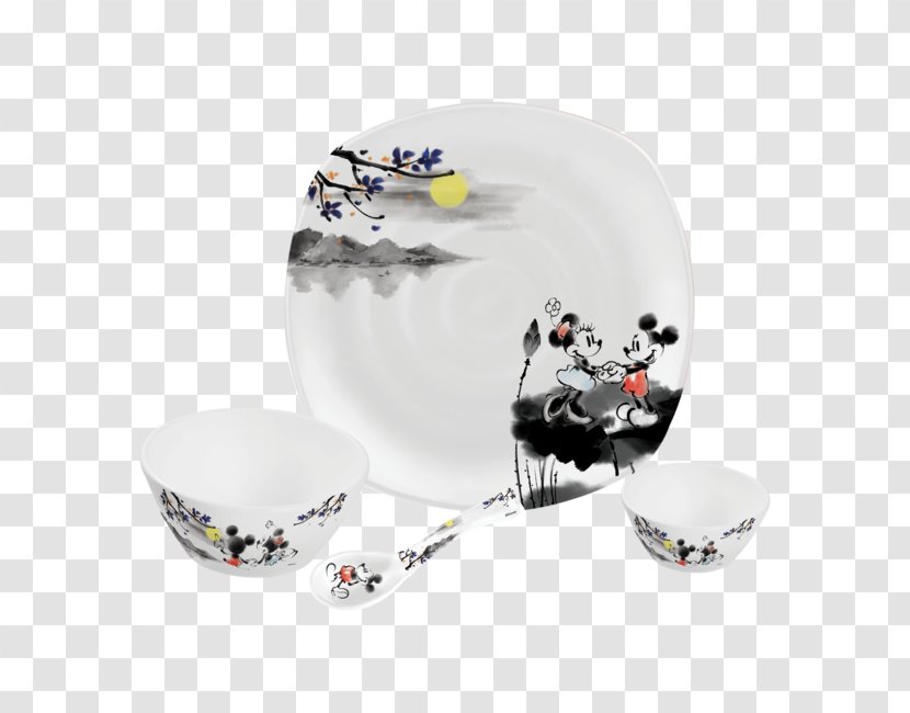 Mickey Mouse Minnie Plate Tableware Melamine Transparent PNG