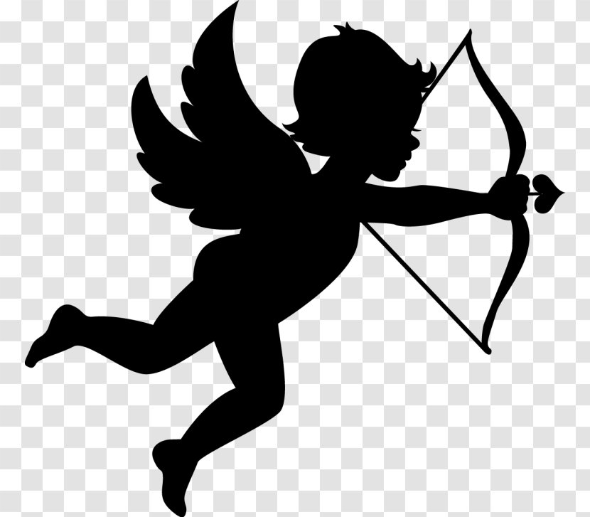 Cupid And Psyche Clip Art - Black White Transparent PNG