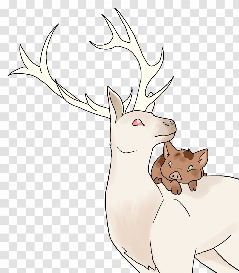 Reindeer Antler Cartoon Character - Vertebrate Transparent PNG