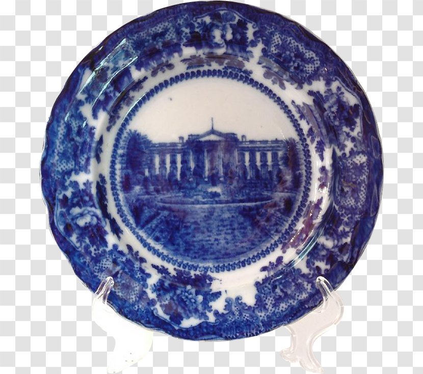Plate Blue And White Pottery Cobalt Porcelain - Dishware Transparent PNG