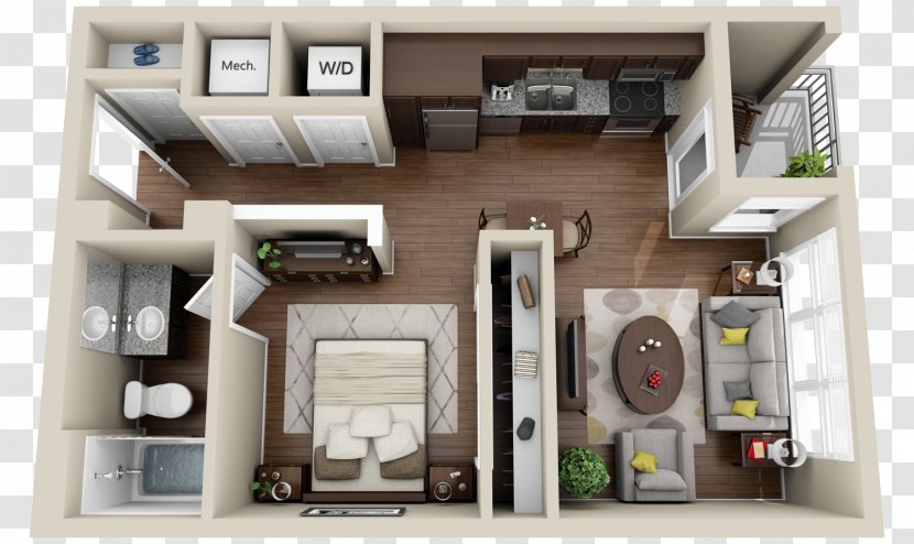 3D Floor Plan House Building - Home Transparent PNG